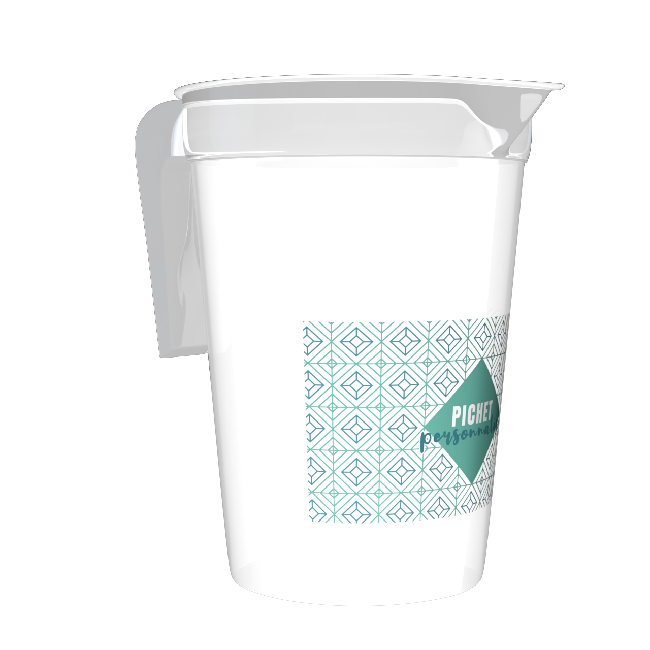 Pichet personnalisé 1.7L Translucide - Impression en sérigraphie 1 couleur