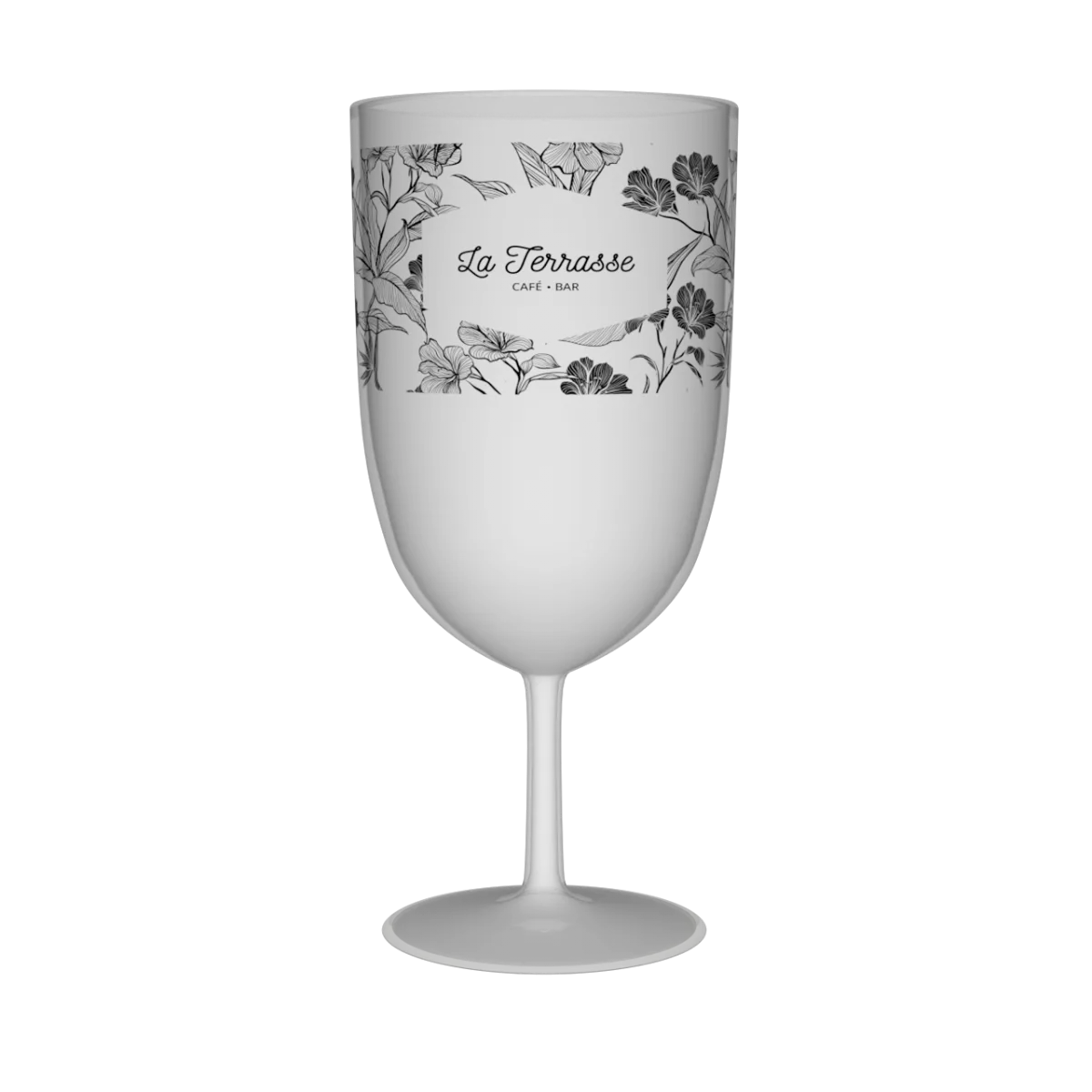 Verre à vin 18 cl en PP, personnalisation en sérigraphie 1 couleur
