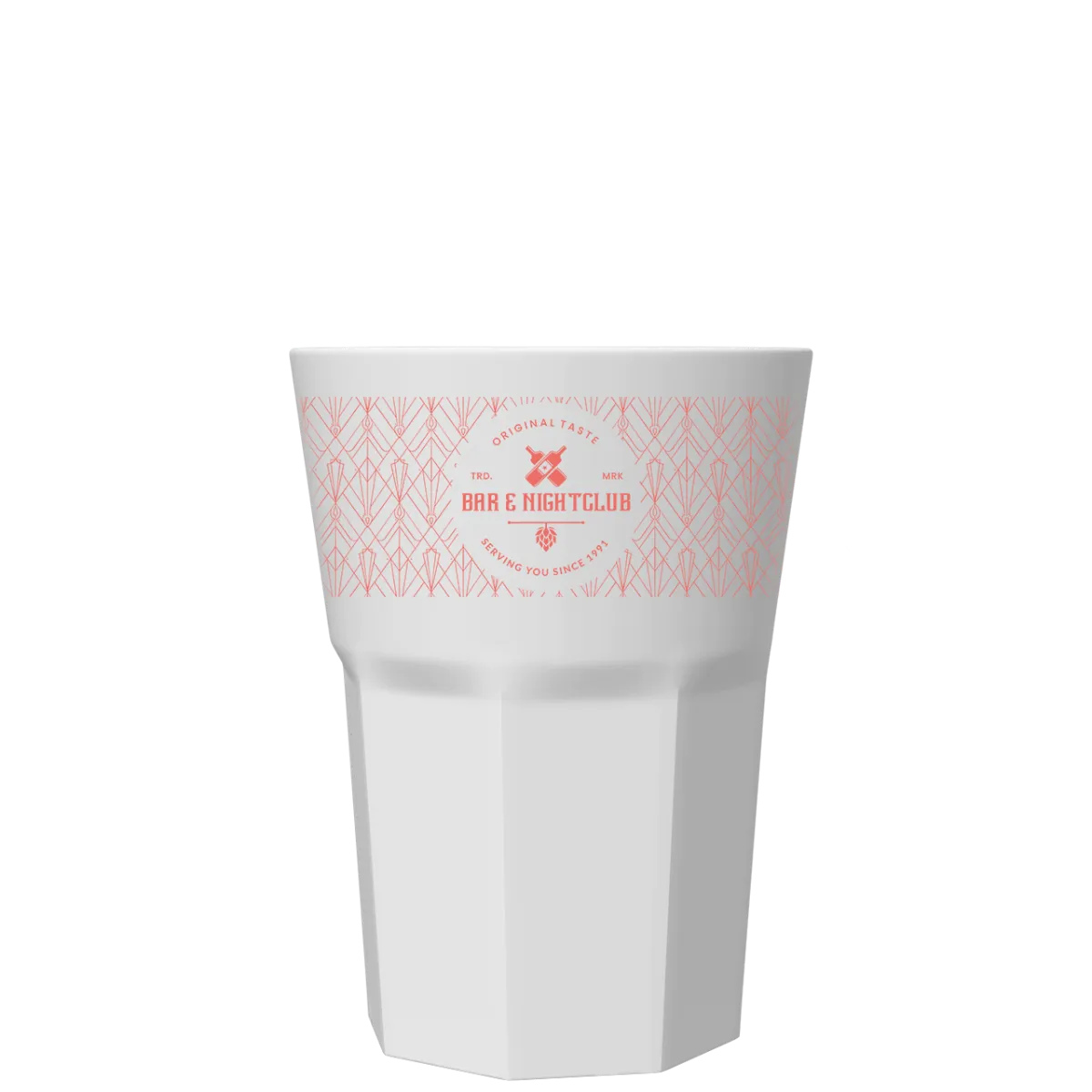 Verre à Mojito 43 cl, Blanc en pp,  personnalisation quadrichromie