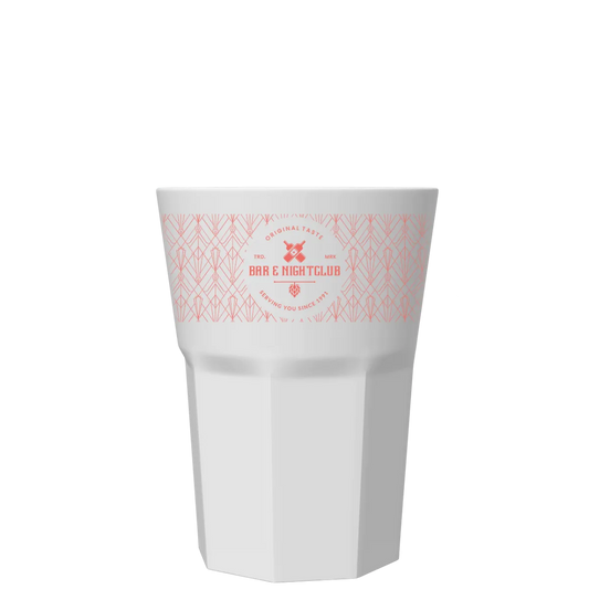 Verre à Mojito 43 cl, Blanc en pp,  personnalisation quadrichromie