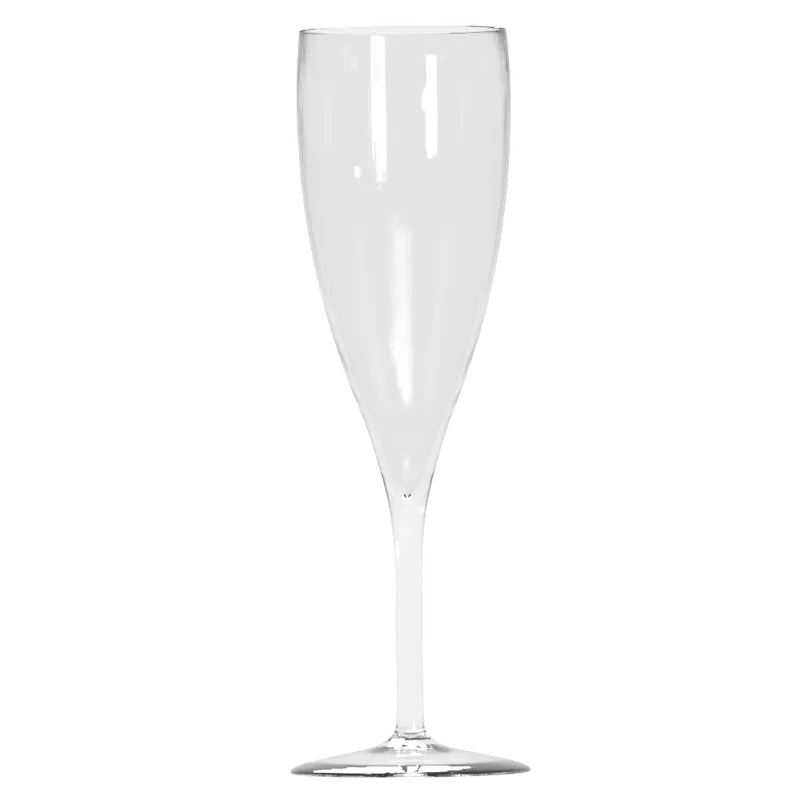 Flûte à champagne 13-16 cl transparente, incassable fabriqué en tritan, sans personnalisation