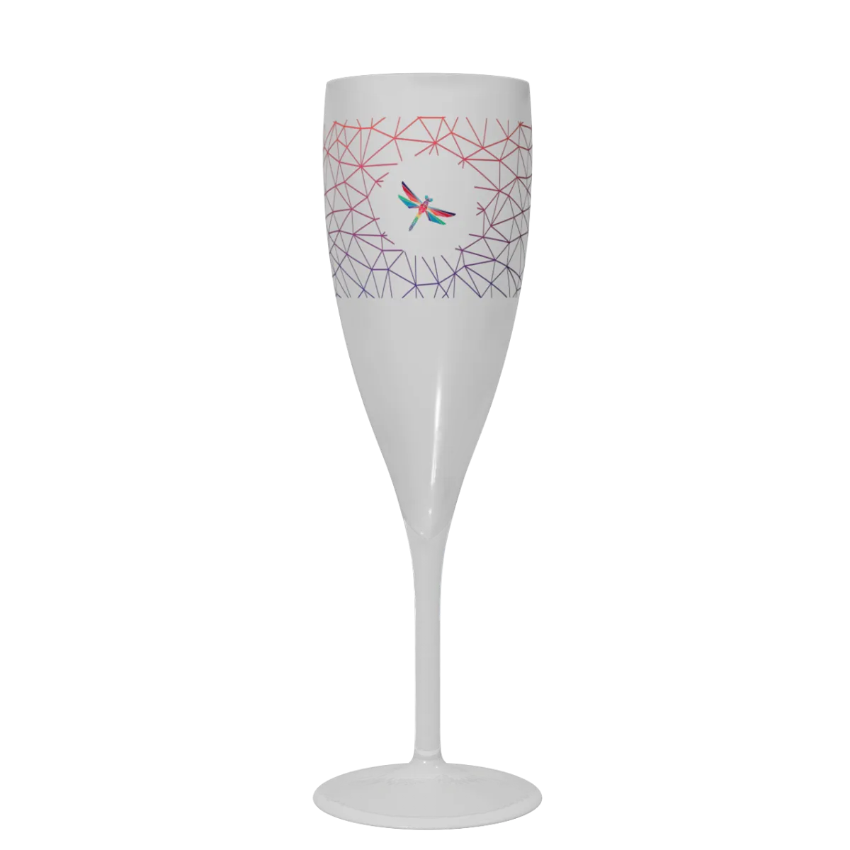 Flûte à champagne 16 cl en pp, personnalisation en quadrichromie