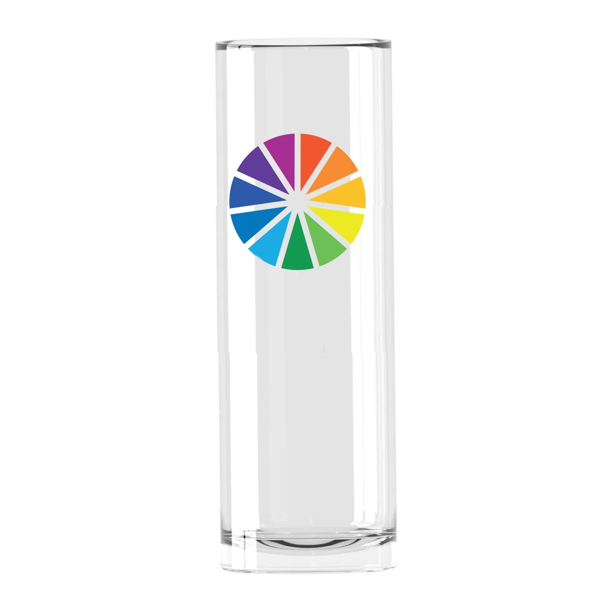 Verre Tubo Long drink 22 cl, transparent en SMMA, personnalisation en quadrichromie